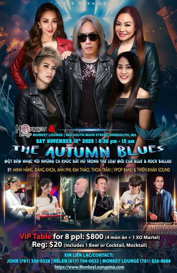 The Autumn Blues live band night flyer