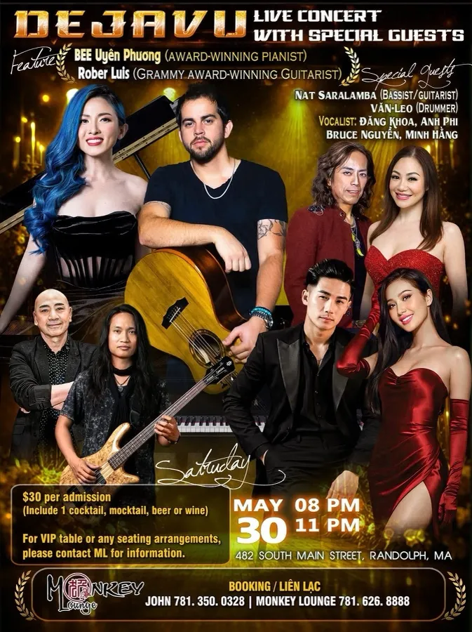 Dejavu live concert flyer with special guests