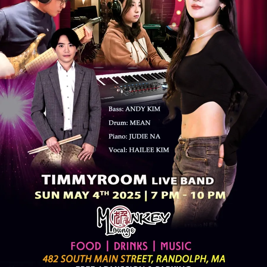 Timmyroom live band flyer, Sunday May 4th, 7 to 10 PM